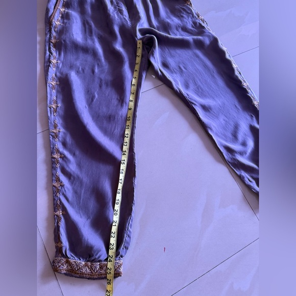 Johnny Was Alice Cupra Jogger Pants Women’s M Grey Elastic Waist Lagenlook Boho - Picture 15 of 16